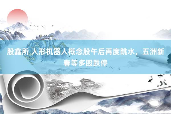 股鑫所 人形机器人概念股午后再度跳水，五洲新春等多股跌停