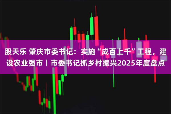 股天乐 肇庆市委书记：实施“成百上千”工程，建设农业强市丨市委书记抓乡村振兴2025年度盘点