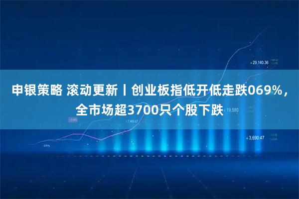 申银策略 滚动更新丨创业板指低开低走跌069%，全市场超3700只个股下跌